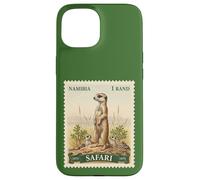 Timbre Africain Safari Suricate Namibie Poste Vintage Coque pour iPhone 15