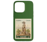Timbre Africain Safari Suricate Namibie Poste Vintage Coque pour iPhone 15 Pro Max