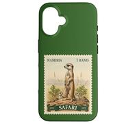 Timbre Africain Safari Suricate Namibie Poste Vintage Coque pour iPhone 16