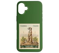 Timbre Africain Safari Suricate Namibie Poste Vintage Coque pour iPhone 16 Plus