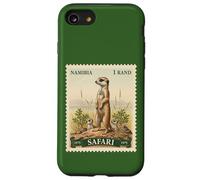Timbre Africain Safari Suricate Namibie Poste Vintage Coque pour iPhone SE (2020) / 7/8