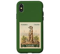 Timbre Africain Safari Suricate Namibie Poste Vintage Coque pour iPhone X/XS