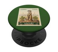 Timbre Africain Safari Suricate Namibie Poste Vintage PopSockets PopGrip Adhésif