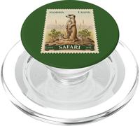 Timbre Africain Safari Suricate Namibie Poste Vintage PopSockets PopGrip pour MagSafe