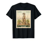 Timbre Africain Safari Suricate Namibie Poste Vintage T-Shirt