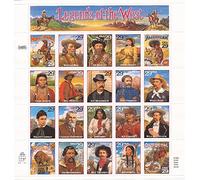 Timbre américain - 1994 Legends of The West 20 Feuille de timbre Scott #2869