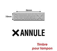 Timbre caoutchouc pour tampon encreur 40x10mm Annulé