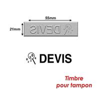Timbre caoutchouc pour tampon encreur 40x10mm Devis