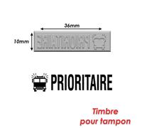 Timbre Caoutchouc Pour Tampon Encreur 40x10mm Prioritaire