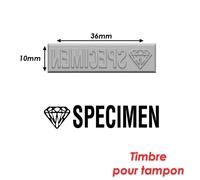 Timbre Caoutchouc Pour Tampon Encreur 40x10mm Spécimen