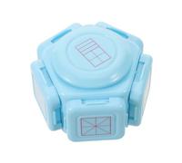 Timbre D'écriture Élève, Cube Multi Faces 55x40 MM | Plastique Auto-encreur, Grille Nette et Rotation Fluide, pour Devoirs et Salle de Classe