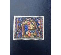 Timbre France 1966. Collection Art Peinture n 1492 Neuf sans charnière. Vitrail de la Sainte Chapelle