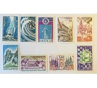 Timbre France - Lot de 9 Authentiques Timbres Neufs de Collection de France de 1978. Semeuse, Auray. Pour tous âges.