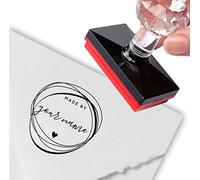 Timbre personnalisé personnalisé chic cercle et cœur dessinés à la main par nom personnalisé étiquettes d'adresse de retour Forever Stamps