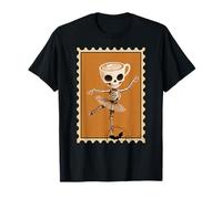 Timbre Postal Halloween Ballerine Squeletona Cappuccina Italia T-Shirt