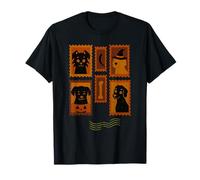 Timbre-Poste Amusant pour Les Amoureux des Chiens pour Halloween T-Shirt