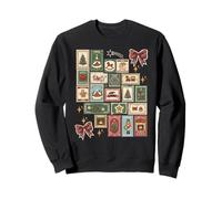 Timbre-Poste de Noël Vintage Collage Sweatshirt