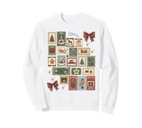 Timbre-Poste de Noël Vintage Collage Sweatshirt