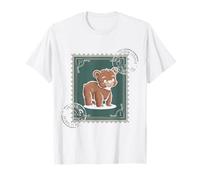 Timbre-Poste Ours Vintage Animal T-Shirt