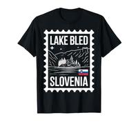 Timbre-Poste Souvenir de Voyage du lac Bled Slovénie T-Shirt