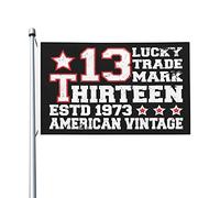 Timbre Vintage Numéro Treize Bannière 90X150Cm Avec Œillets Suspendre Bannières Drapeau Pour Fêtes Ferme Dortoirs