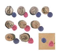 Timbres à empreintes de pattes d'animaux,Timbres à traces d'animaux | Timbre pour petits animaux,Timbre en bois, timbre de patte d’animal, timbres d’art, timbre d’empreinte créative, timbre décoratif