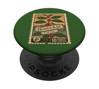 Timbres de Collection de café Vintage Honduras PopSockets PopGrip Adhésif