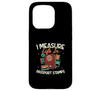 Timbres I Measure Life in Passport Agence de Voyage Agence de Voyage Coque pour iPhone 15 Pro
