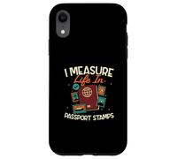 Timbres I Measure Life in Passport Agence de Voyage Agence de Voyage Coque pour iPhone XR