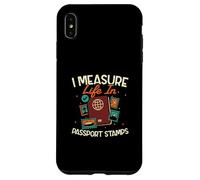 Timbres I Measure Life in Passport Agence de Voyage Agence de Voyage Coque pour iPhone XS Max