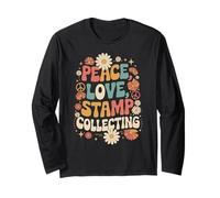 Timbres Philatélistes années 60 et 70 Hippie rétro Peace Love Collection Manche Longue