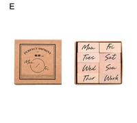 Timbres-Poste Vintage Cursive En Bois, Chiffres En Caoutchouc, Mois Anglais, Semaines, Décor D'album Pour Enfants
