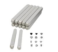 Timbres Pratiques En Forme De Cœur 3MM Ensemble 12 Pièces Accessoires Pour L'artisanat Sur Divers Matériaux Fournitures Artisanales Robustes