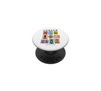 Timbres Vintage London Icons Collage British Art Timbres Souvenir PopSockets PopGrip Adhésif