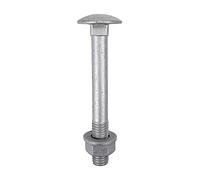 TIMCO 10180CBI Lot de 10 boulons extérieurs avec revêtement argenté M10 x 180 mm
