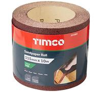 TIMCO 231004 Rouleau de papier abrasif grain 60 Rouge 115 mm x 10 m
