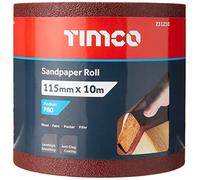 TIMCO 231210 Rouleau de papier abrasif grain 80 Rouge 115 mm x 10 m