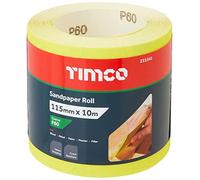 TIMCO 231541 Rouleau de papier abrasif grain 60 Jaune 115 mm x 10 m