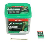 TIMCO - C2 Strong-Fix Multi-Purpose Premium Screws - PZ - Double Countersunk - Yellow - 5.0 x 90 - Tub of 325