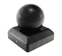 TimCo Capuchon de poteau de clôture en époxy noir - 100 mm