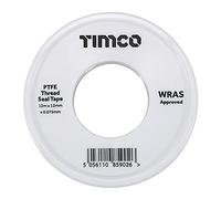 TIMCO Lot de 2 rouleaux de ruban d'étanchéité en PTFE 12 m x 12 mm