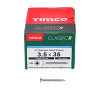 TIMCO Lot de 200 vis multi-usages classiques 3,5 x 35 en acier inoxydable A2