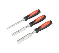 TIMCO Lot de 3 ciseaux à bois à bords biseautés - Résistants et résistants - Pour travaux de menuiserie exigeants et travaux de bricolage du bois - Poignée résistante aux fissures - 3 pièces