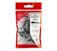 TIMco Lot de 60 épingles à tête polymère 30 mm - Noir - Acier inoxydable - PP30BLP