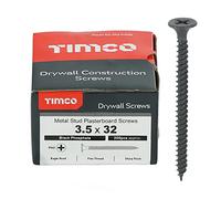 TIMco PH2 Boîte de 200 vis à tôle pour cloison sèche Noir, 00032DRYS