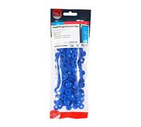 TIMco Shccblue Lot de 100 petits capuchons à vis à charnière pour vis 3,0 à 4,5 mm Bleu