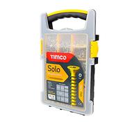 TIMCO Vis à bois Solo - Plateau mixte - Tête fraisée - Or - 1200 vis