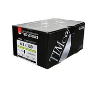 TimCo Vis extérieure en fibre de ciment auto-foreuse avec rondelle BAZ - 6,3 x 130 mm