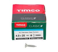 TIMCO Vis multi-usages classique 4,0 x 20 - Inox A2 - Boîte de 200
