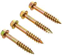 TIMCO Vis tire-fond avancées | Tête hexagonale | Pointe oblique | Jaune | 8,0 x 50 | Boîte de 50 (850SCSY)